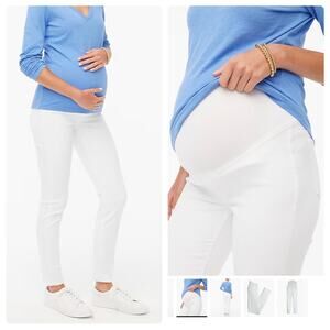 NWT J. Crew White maternity jean in signature stretch Slim Fit Full Length BR173